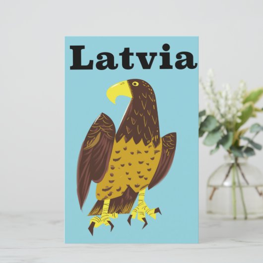 Letse reisposter. (Staand voorkant)