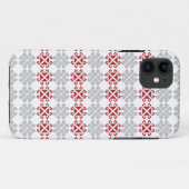 Letse rode en grijze geometrische maan kruis Case-Mate iPhone case (Achterkant (horizontaal))