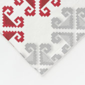 Letse rode en grijze geometrische maan kruis fleece deken (Hoek)