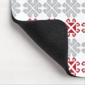 Letse rode en grijze geometrische maan kruis muismat (Hoek)