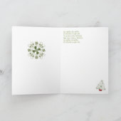 Letse sneeuwvlokken feestdagen kaart (Binnen)