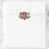 Letse staatsmunt heraldry symbool ronde sticker (Tas)
