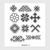 Letse symbolen Jumis Star Cross Star Sticker (Vel)