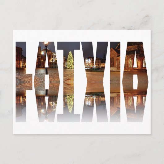 Letse tekst met Dome Square met kerstboom Briefkaart (Voorkant)