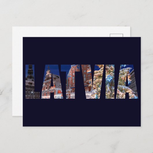 Letse tekst met verlichte kerstboom briefkaart (Voorkant / Achterkant)