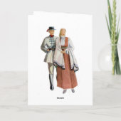 Letse Traditionele kostuumkaart Kaart (Achterkant)