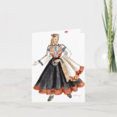 Letse traditionele kostuumkaarten kaart (Voorkant)