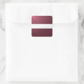 Letse vierkante glanzende vlag sticker (Tas)