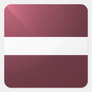Letse vierkante glanzende vlag sticker
