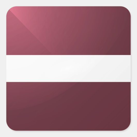 Letse vierkante glanzende vlag sticker (Voorkant)