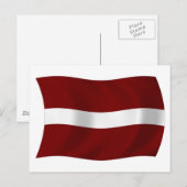 Letse Vlag Ansichtkaart Briefkaart (Voorkant / Achterkant)