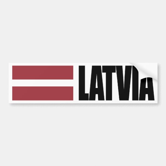 Letse vlag bumpersticker (Voorkant)