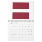 Letse vlag embleem kalender (Feb 2026)