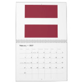 Letse vlag embleem kalender (Feb 2027)