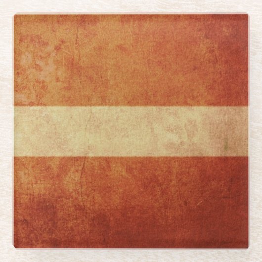 Letse vlag glazen onderzetter (Voorkant)