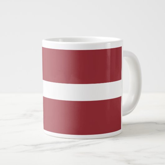 Letse vlag grote koffiekop (Voorkant rechts)