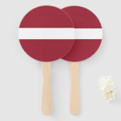 Letse vlag handwaaier (Voorkant en achterkant)