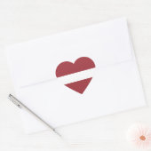 Letse vlag hart sticker (Envelop)