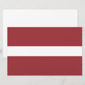 Letse vlag (Letland) Briefpapier (Voorkant / Achterkant)