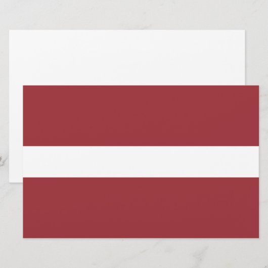 Letse vlag (Letland) Briefpapier (Voorkant / Achterkant)