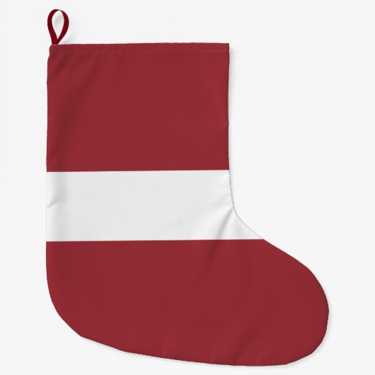 Letse vlag (Letland) Grote Kerstsok (Voorkant)