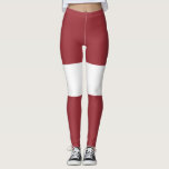 Letse vlag (Letland) Leggings<br><div class="desc">Dit ontwerp is voorzien van de nationale vlag van Lativa (officieel bekend als de Republiek Letland), een land in het Oostzeegebied in Noord-Europa. Letland ligt door Estland aan het noorden, Litouwen aan het zuiden, Rusland aan het oosten en Wit-Rusland aan het zuidoosten; het heeft ook een zeegrens met Zweden aan...</div>