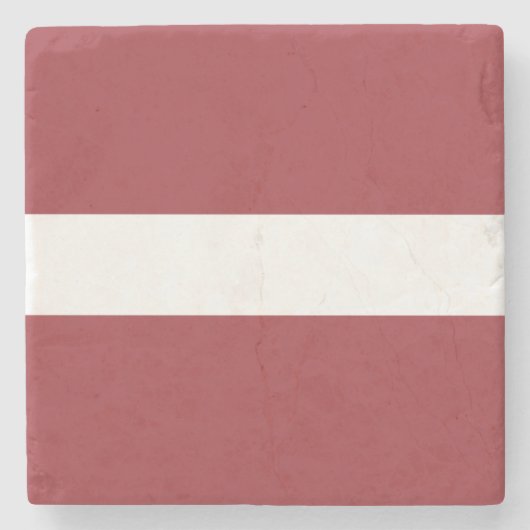 Letse vlag (Letland) Stenen Onderzetter (Voorkant)