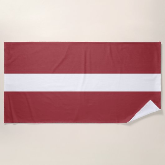 Letse vlag (Letland) Strandlaken (Voorkant)