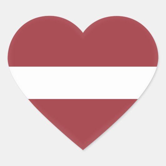 Letse vlag (Lets) Hart Sticker (Voorkant)