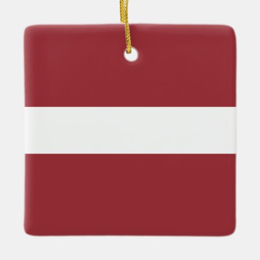 Letse vlag (Lets) Keramisch Ornament (Voorkant)