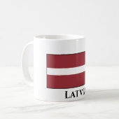 Letse vlag (Lets) Koffiemok (Voorkant links)