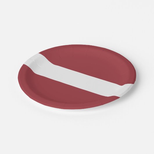 Letse vlag (Lets) Papieren Bordje (Gekanteld)