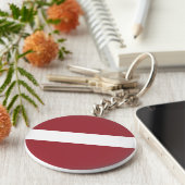 Letse vlag (Lets) Sleutelhanger (Zijkant)