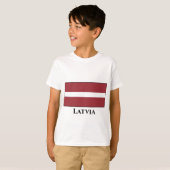 Letse vlag (Lets) T-shirt (Voorkant volledig)