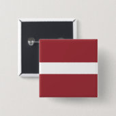 Letse vlag (Lets) Vierkante Button 5,1 Cm (Voorkant /achterkant)