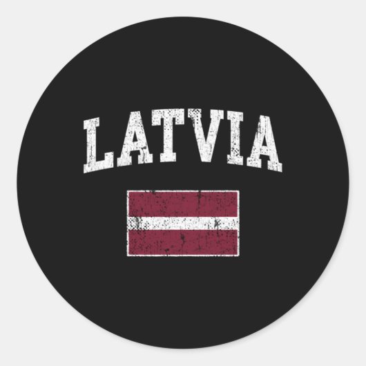 Letse vlag Letse vlag Ronde Sticker (Voorkant)