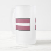 Letse vlag matglas bierpul (Voorkant links)