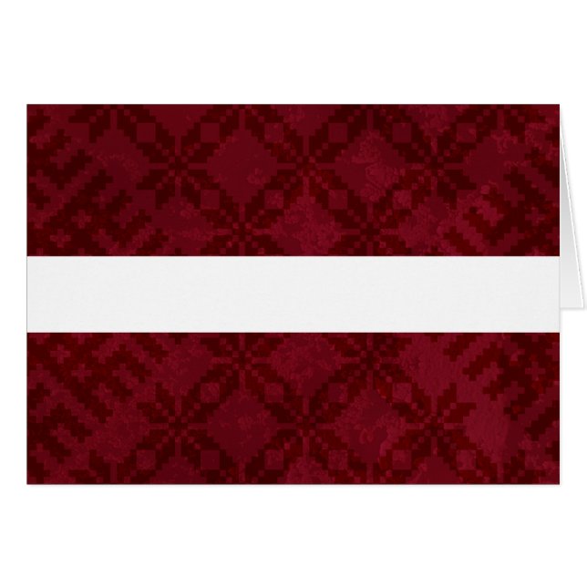 Letse vlag met Auseklis Pattern (Voorkant Horizontaal)