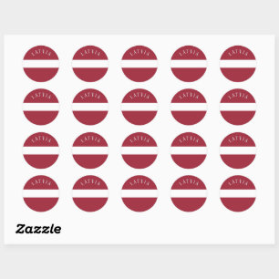 Letse vlag (met bewerkbare tekst) ronde sticker
