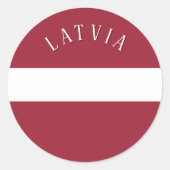 Letse vlag (met bewerkbare tekst) ronde sticker (Voorkant)