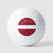 Letse vlag (met tekst) golfballen (Voorkant)