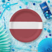 Letse vlag papieren bordje (Feest)