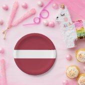 Letse vlag papieren bordje (Feest)