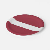 Letse vlag papieren bordje (Gekanteld)