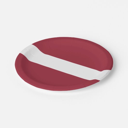 Letse vlag papieren bordje (Gekanteld)