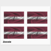 Letse vlag rechthoekige sticker (Vel)