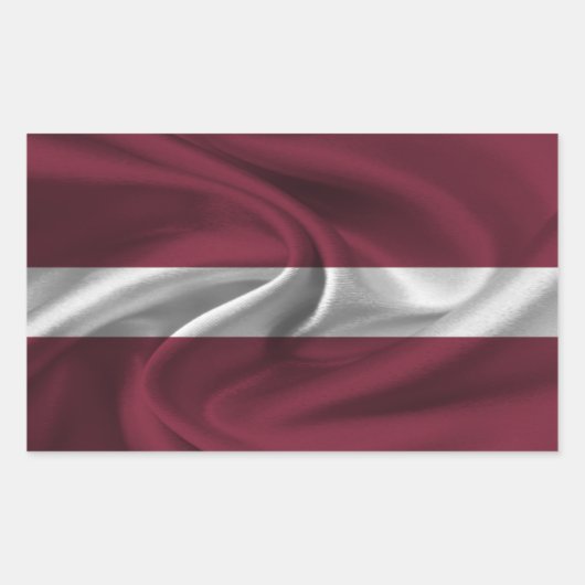 Letse vlag rechthoekige sticker (Voorkant)