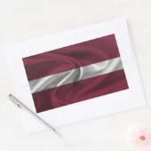 Letse vlag rechthoekige sticker (Envelop)