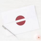 Letse vlag ronde sticker (Envelop)
