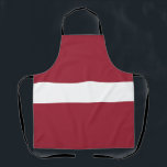 Letse vlag schort<br><div class="desc">Patriottische vlag van Letland.</div>